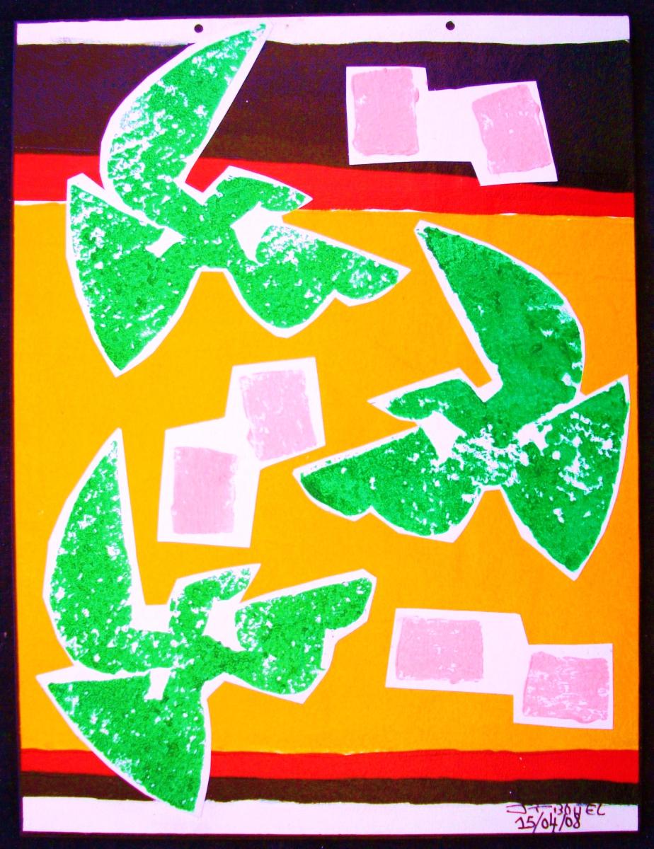 Galerie - collages d'empreintes